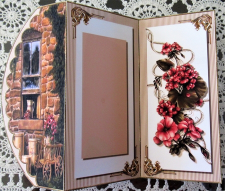 Stone Cottage Tri-Fold Quick Card by Wendy De Winter
