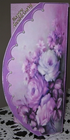 Vintage Roses Tri-Fold Quick Card by Wendy De Winter