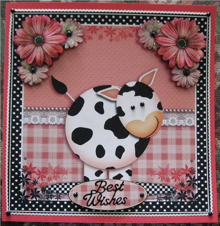 COW 8x8 Card Front Sheet  2 by Wendy De Winter