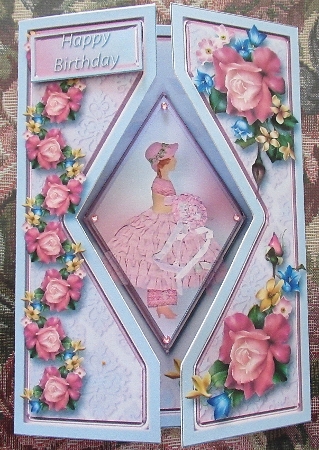 Crinoline Girl - Diamond Gatefold Card Mini Kit by Wendy De Winter