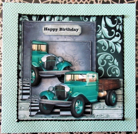 Male card VintageTruck by Wendy De Winter