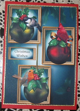 Frame Trio Christmas - Birds & Baubles by Wendy De Winter