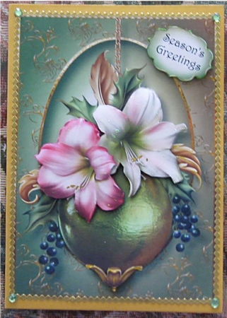 Christmas Amaryllis A5 by Wendy De Winter