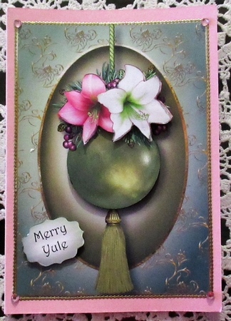Merry Christmas Amaryllis A5 by Wendy De Winter