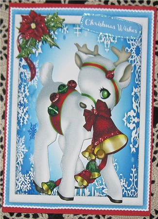 Lovely Rouldoff in white with Red Bells  by Wendy De Winter