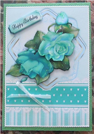 Beautiful Aqua Roses  by Wendy De Winter