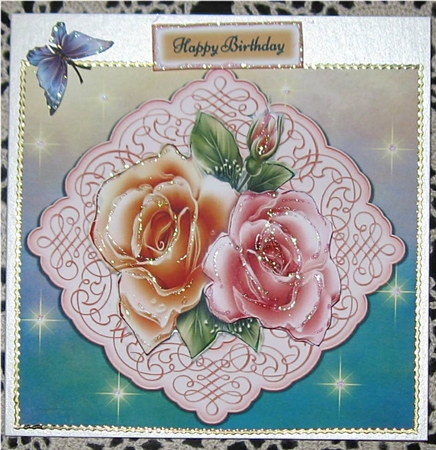 Beautiful Pastel Roses 7x7 by Wendy De Winter