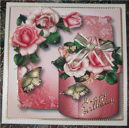 Blush Roses & Butterflies Birthday Gift by Wendy De Winter