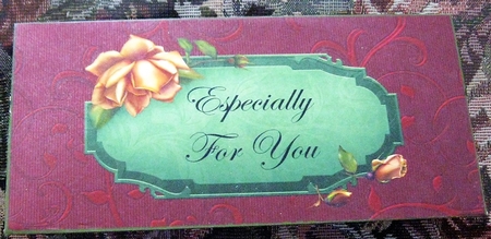 Elegant Golden Rose Gift and Voucher Envelope by Wendy De Winter