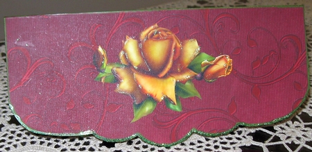 Elegant Golden Rose Gift and Voucher Envelope by Wendy De Winter