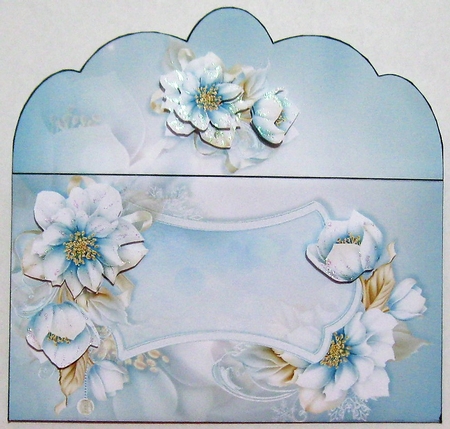 Winter Blue Flowers Money Wallet by Wendy De Winter