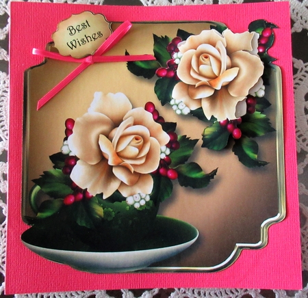 The Winter Rose - Teacup & Saucer by Wendy De Winter