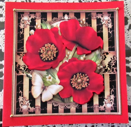Love Red Poppies Card Mini Kit by Wendy De Winter
