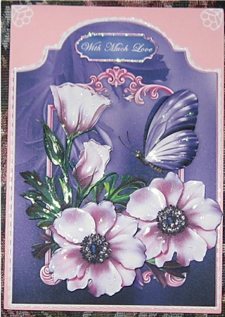 Blissful Blooms 2 Screen Shaped Card Front with Step by Step by Wendy De Winter