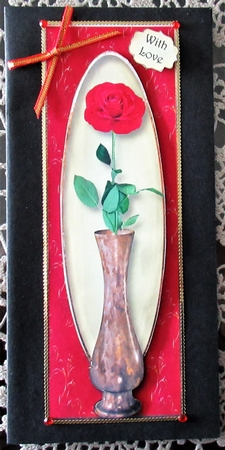 Single Red Rose Lge DL by Wendy De Winter