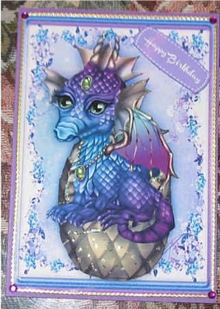 Mystic Dragon in lilacEgg by Wendy De Winter