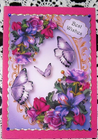 Lilies, Roses & Butterflies A5 by Wendy De Winter