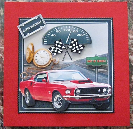 Mucle Cars Card Front Kit.  6 by Wendy De Winter