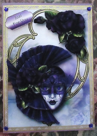 Deep Purple Masque & Roses by Wendy De Winter