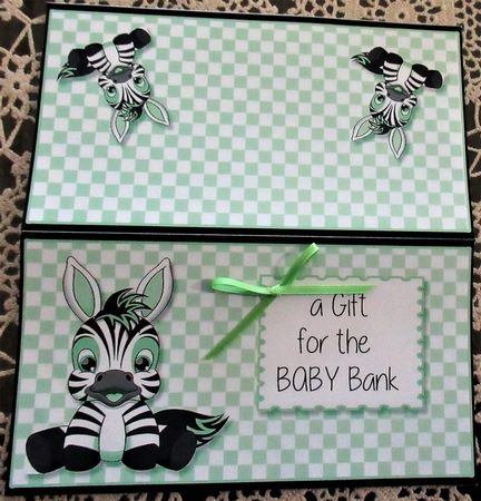 Gift for Baby Bank Money/Voucher Pocket/Wallet Envelope by Wendy De Winter