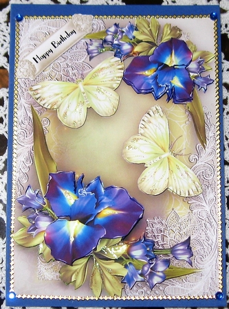 Beautiful Lemon Flutters A5 Card Front Kit by Wendy De Winter
