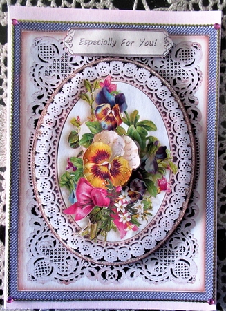 Vintage Floral 6x8 Card Front  6 by Wendy De Winter