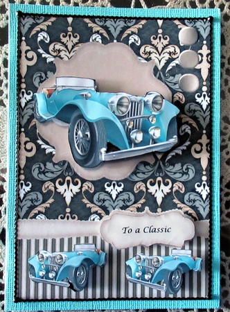 Male Card Vintage Car 4  by Wendy De Winter