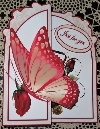 Fold back butterfly kit  Red Rose by Wendy De Winter