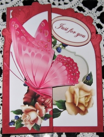 Fold back butterfly kit  Autumn Roses by Wendy De Winter