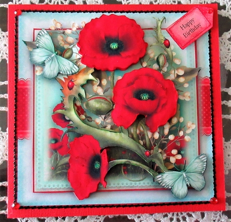 Poppy Fields Card Front Kit by Wendy De Winter