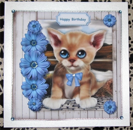 Cute Kitten Birthday Boy & Girl by Wendy De Winter
