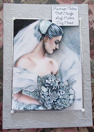 Pensive Bride Decoupage by Wendy De Winter