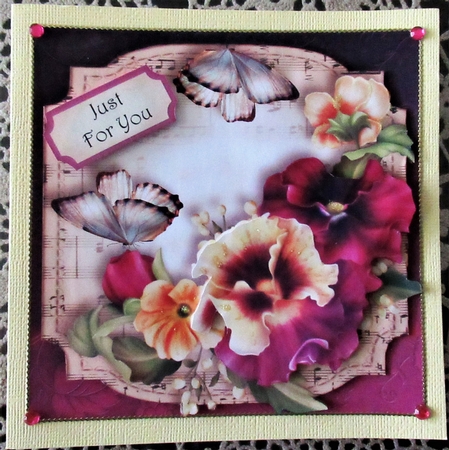 Sheet Music Plaque - Vintage Pansies by Wendy De Winter