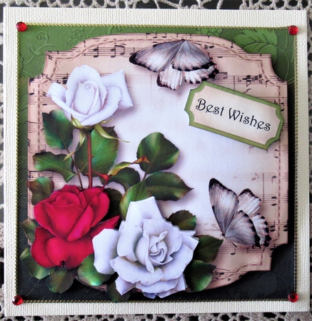 Sheet Music Plaque - Tudor Roses by Wendy De Winter