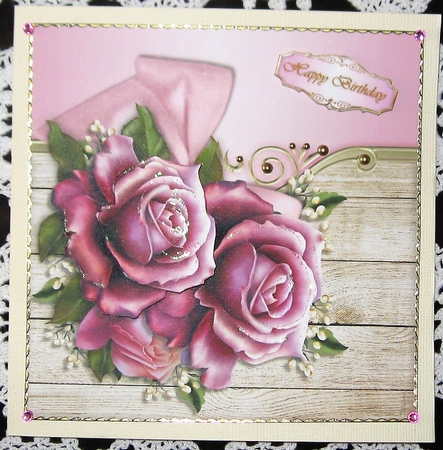  Pink Roses Topper by Wendy De Winter