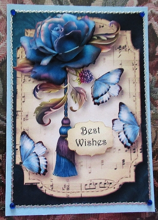 Sheet Music & Butterflies - Autumn Blues A5 by Wendy De Winter