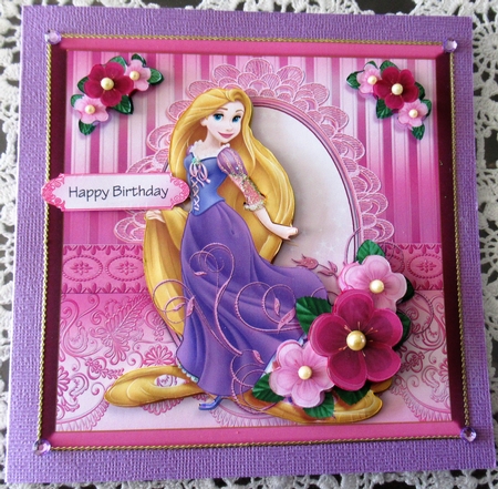 Princess Cameo Satin Card Front Kit.2 by Wendy De Winter