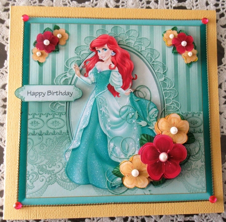 Princess Cameo Satin Card Front Kit.4 by Wendy De Winter