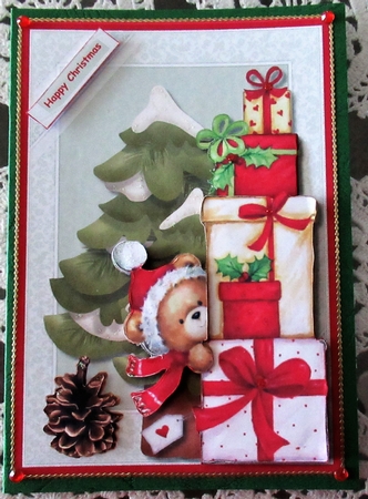 Cute Christmas Teddie by Wendy De Winter