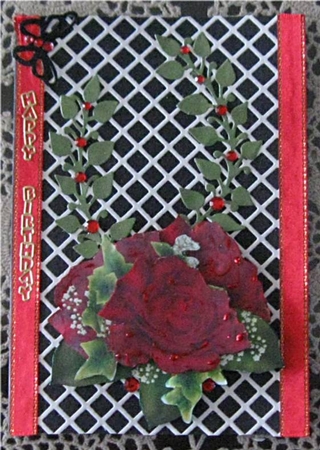 3D Roses Red Corsage by Wendy De Winter