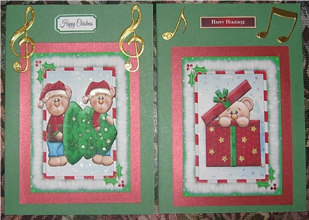 2 6x4 Bear In A Box & Bears With A Christmas Tree Toppers by Wendy De Winter