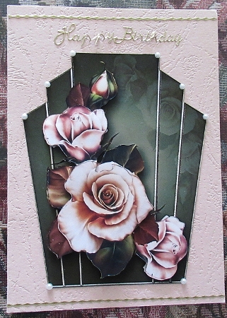 Art Deco Autumn Fantasy Roses + Decoupage by Wendy De Winter