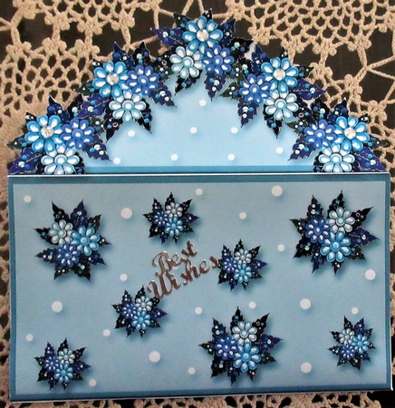 Floral Generic Money/Voucher Gift Wallet/Pocket/Envelope - Blue by Wendy De Winter