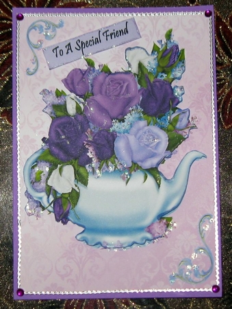 Teapot Of Flowers Special Friend by Wendy De Winter