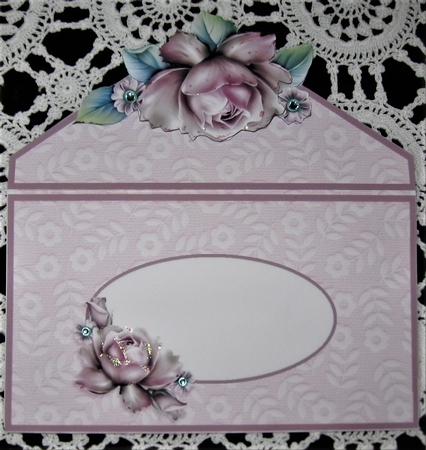 A Simple Rose Money/Voucher Wallet/Pocket/Envelope - Dusty Pink by Wendy De Winter