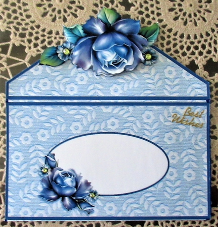 A Simple Rose Money/Voucher Wallet/Pocket/Envelope - Purple by Wendy De Winter