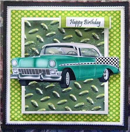 Green Classic On Metal Sheet 7 x 7 by Wendy De Winter