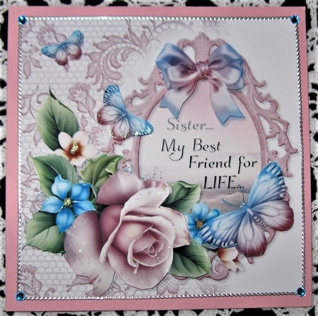 Butterflies and Roses Sister My Best Friend for LIFE by Wendy De Winter