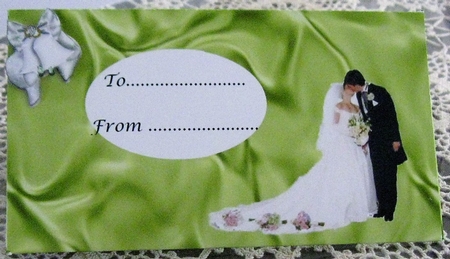 Money Wallet for Wedding, Blessing card green cup831246_3656 by Wendy De Winter