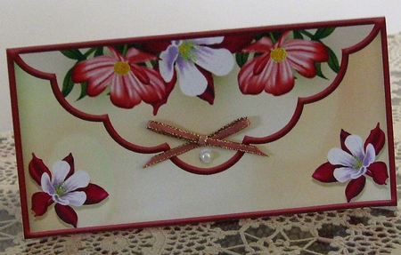 Floral Edge Voucher/Money Wallet/Pocket Envelope by Wendy De Winter